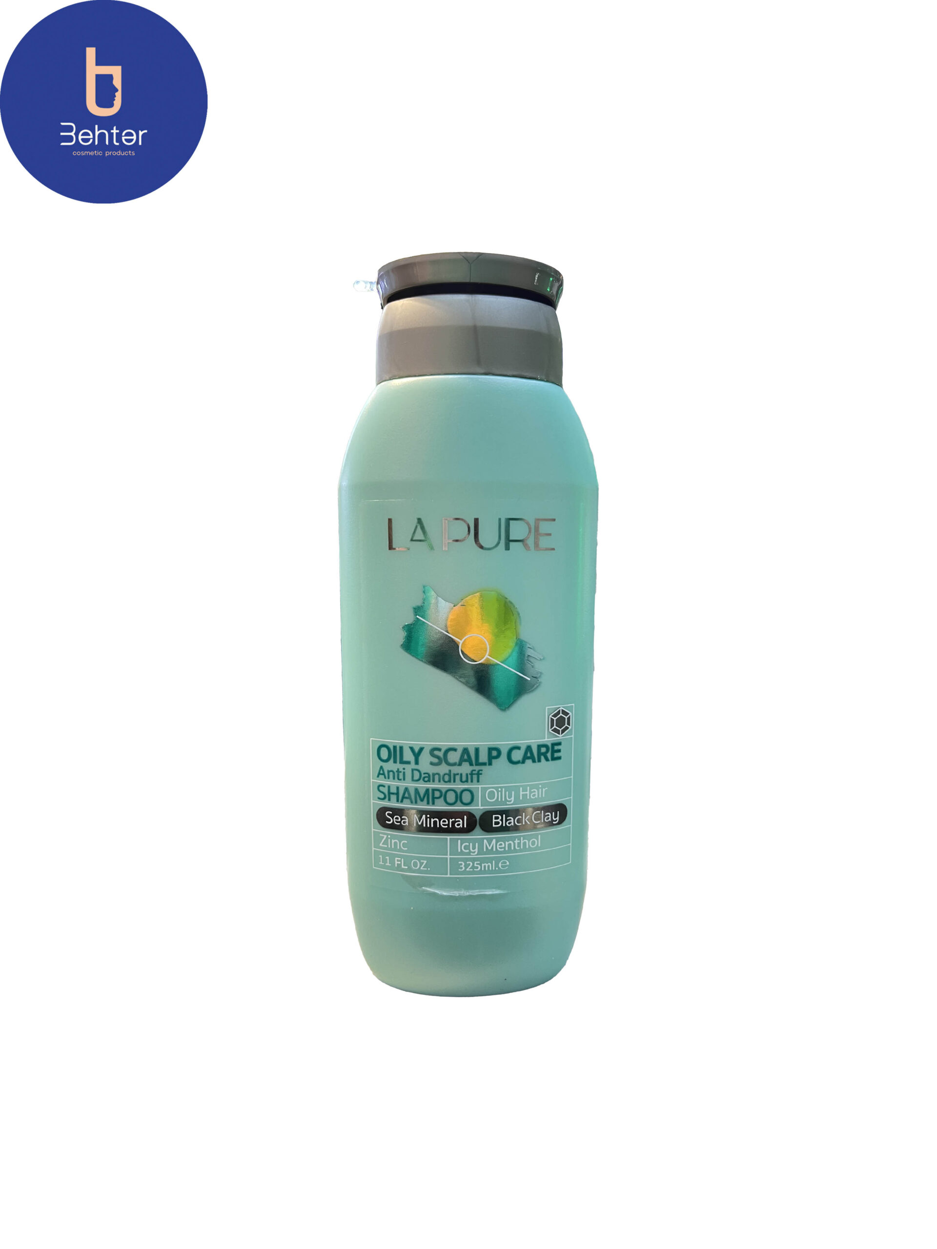 شامپو لپیور ضد شوره موی چرب تا معمولی حاوی رس سیاه 325 Lapure anti-dandruff shampoo for oily to normal hair containing b