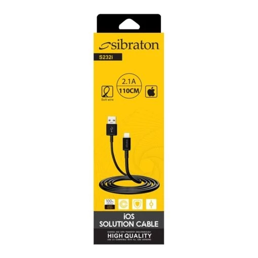 کابل شارژ آیفون سیبراتون 110 سانتی مدل Sibraton S232i