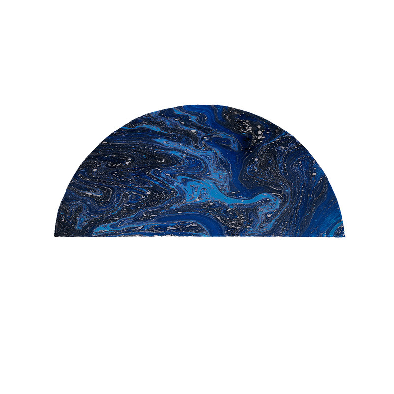 پادری مدل نیم دایره طرح کلاسیک آبی کد 9040 سایز 9045 سانتی متر