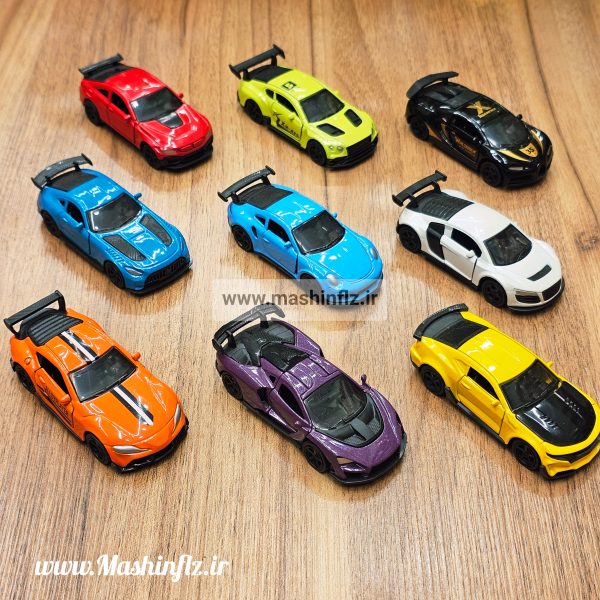 پک 8 عددی ماشین فلزی ریز 3 درب بازشو رنگبندی میکس عقب کش کد 24447