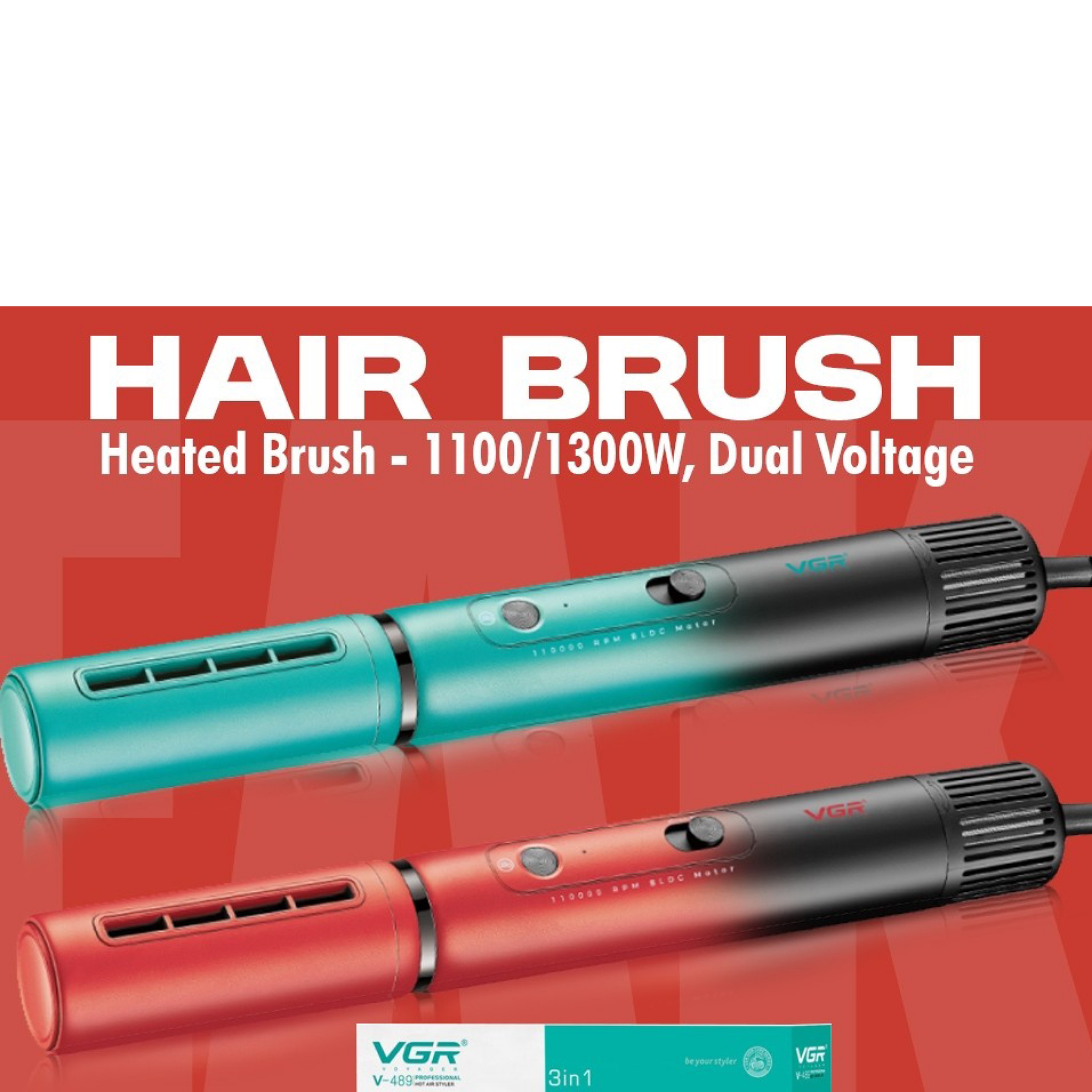 سشوار برس دار چرخشی وی جی ار مدل V-489