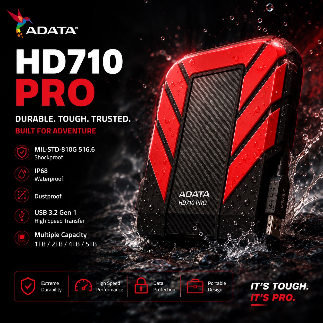 هارد اکسترنال ADATA HD710Pro