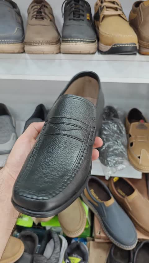 کفش چرم مردانه مشکی