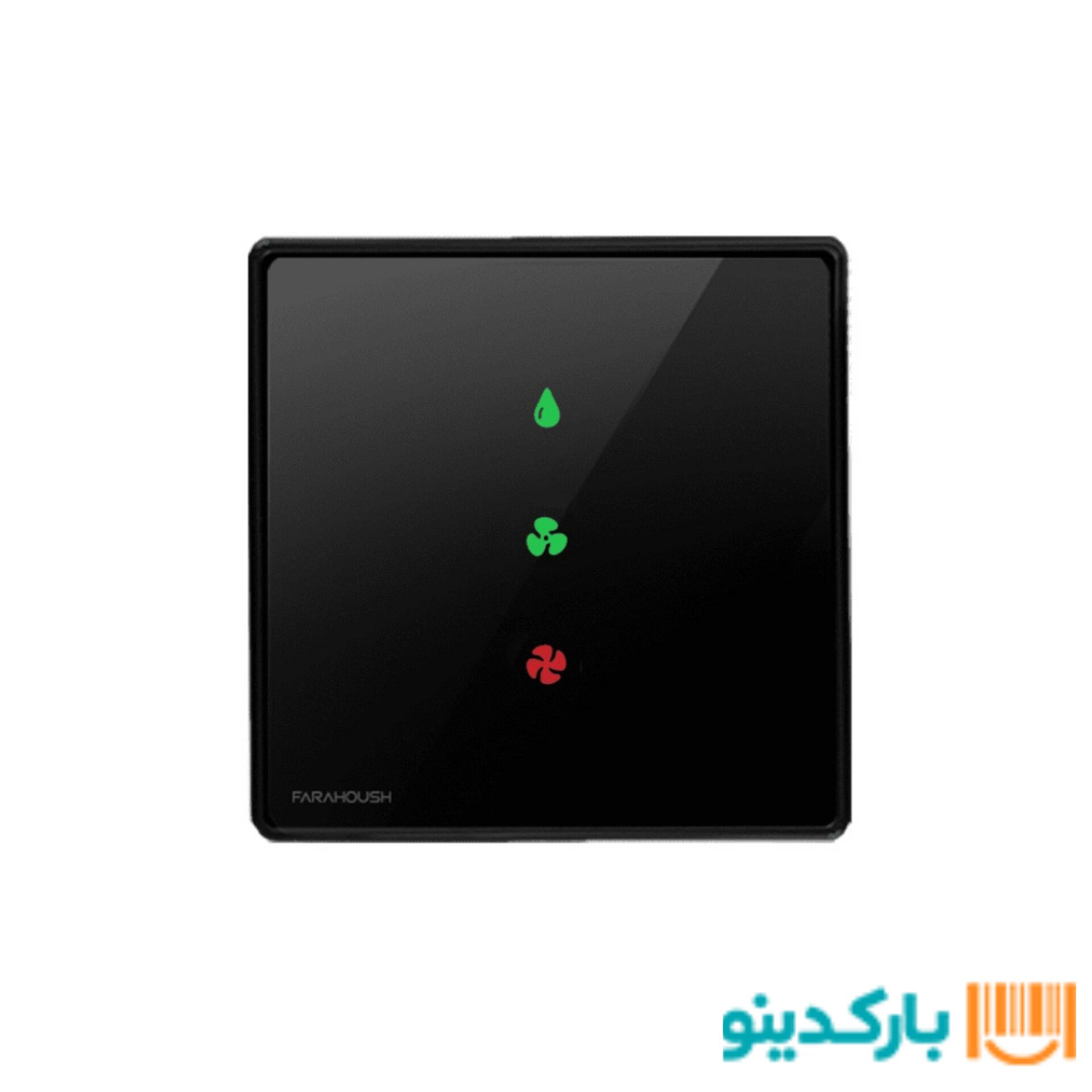 کلید کولر آبی لمسی ساده مشکی فراهوش