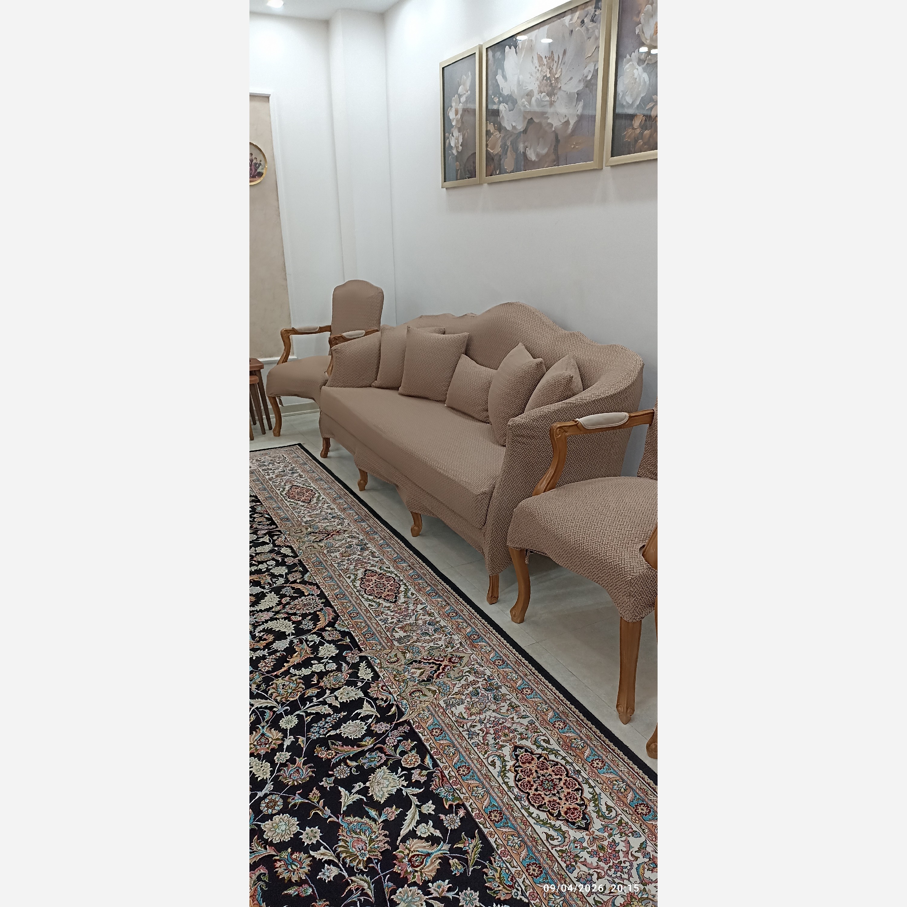 کاور مبل پارچه ای کشی هشت نفره کویین