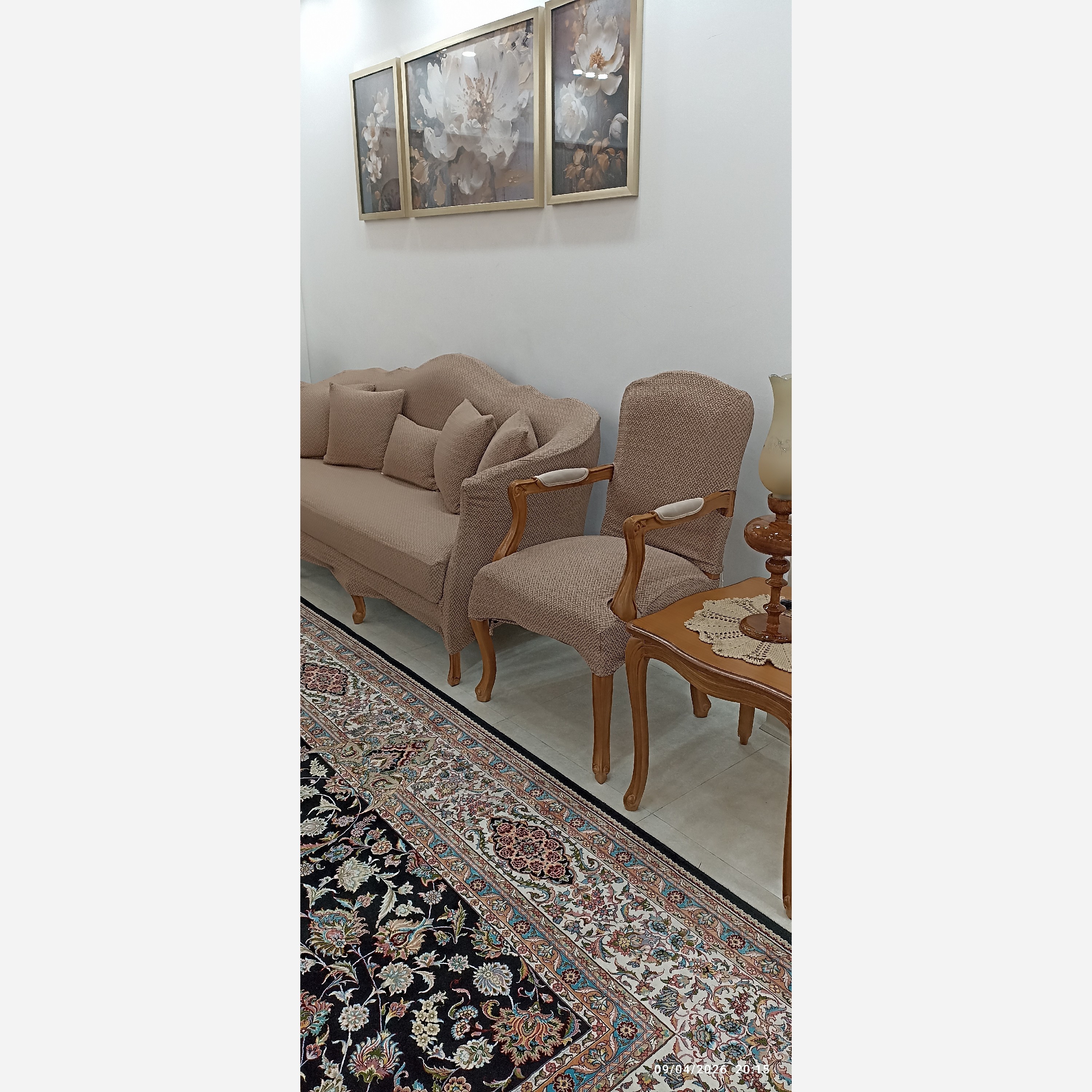 کاور مبل پارچه ای کشی هشت نفره کویین