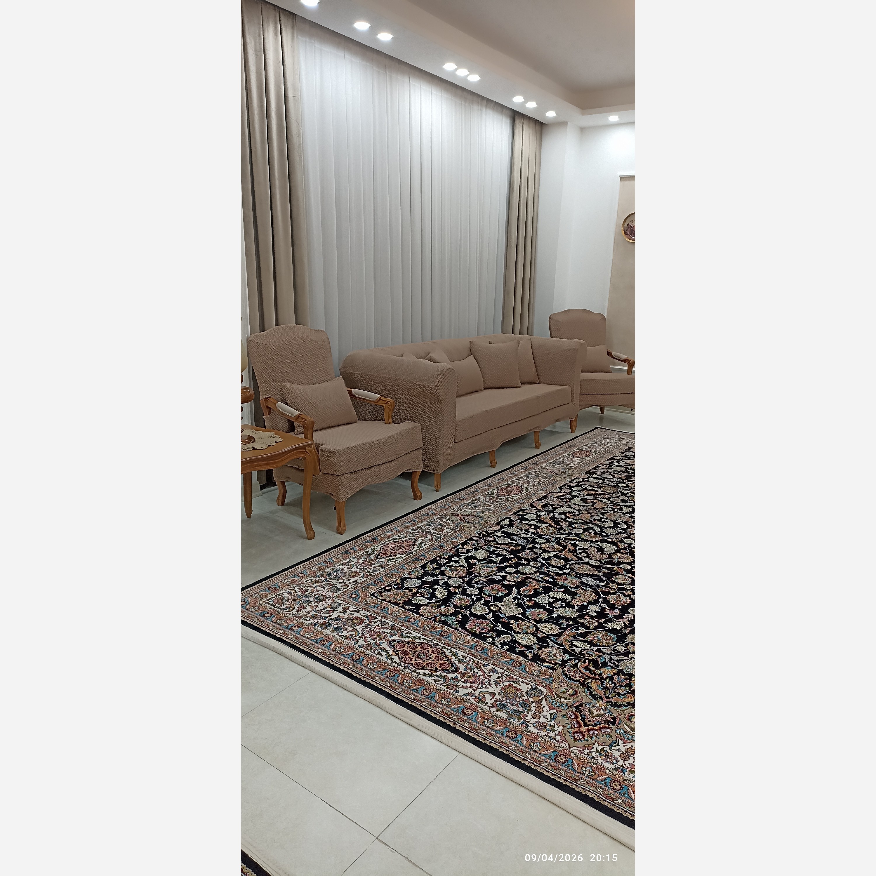 کاور مبل پارچه ای کشی هشت نفره کویین