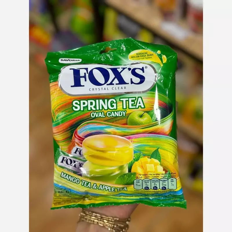 آبنبات پاکتی با طعم سیب و انبه فوکس (foxs) 125 گرمی