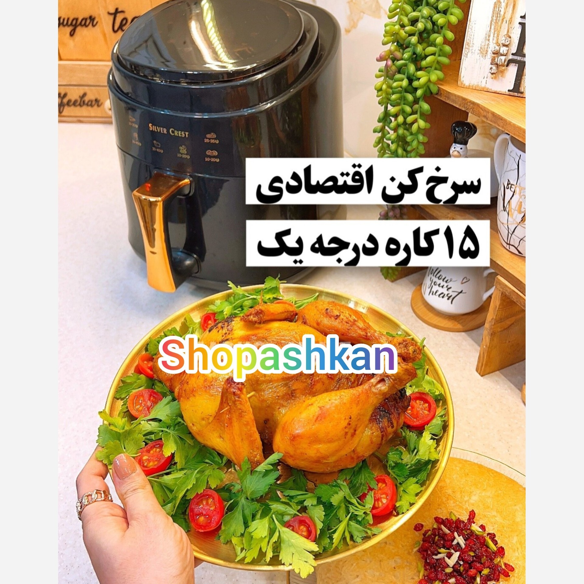 سرخکن بدون روغن سیلور کرست 10لیتری sc1080 10L (پس کرایه ) تیپاکس