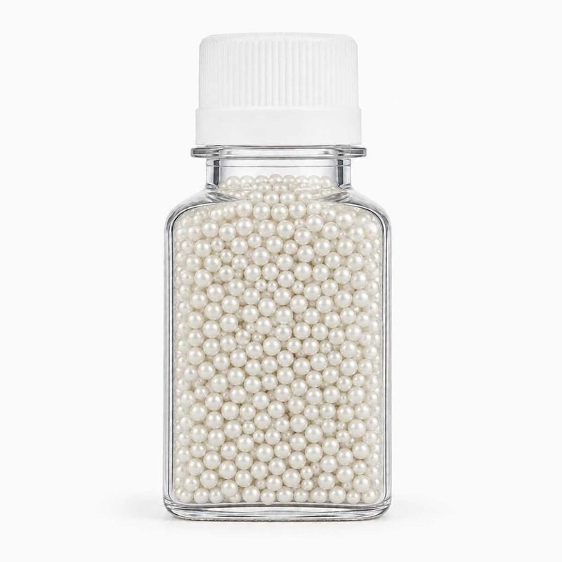 ترافل تزئین کیک مدل مروارید متالیک صدفی سایز نیم - 60 گرم