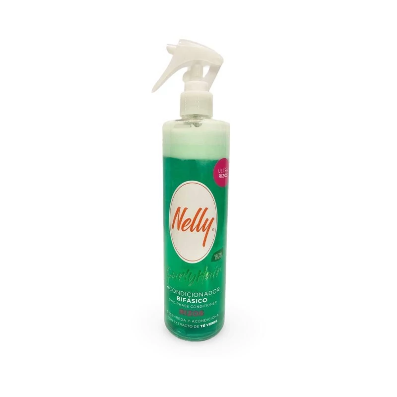 اسپری موی دو فاز نلی Nelly مدل Curly Hair مناسب موهای فر و مجعد حجم 400 میل