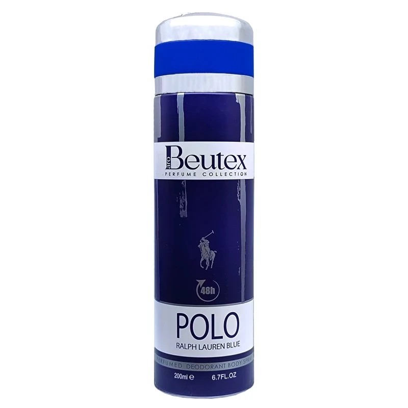 اسپری دئودورانت 48 ساعته مردانه بیوتکس مدل POLO BLUE رایحه بلو پولو حجم 200 میل