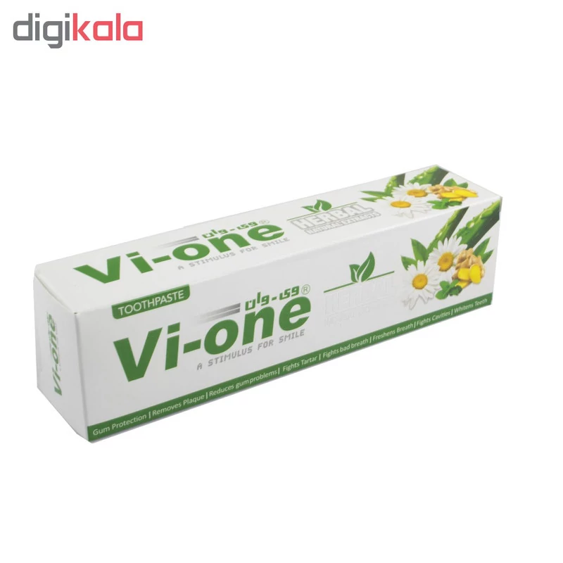خمیر دندان وی وان گیاهی مدل Natural Herbal حجم 130 میلی لیتر