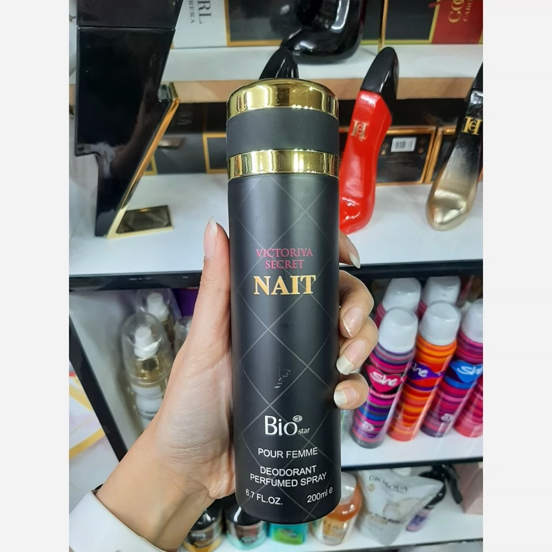 اسپری خوشبو کننده بیواستار اسانس ویکتوریا سکرت نایت حجم 200میل Deodorant Spray Biostar , Victoria Secret Night Essential