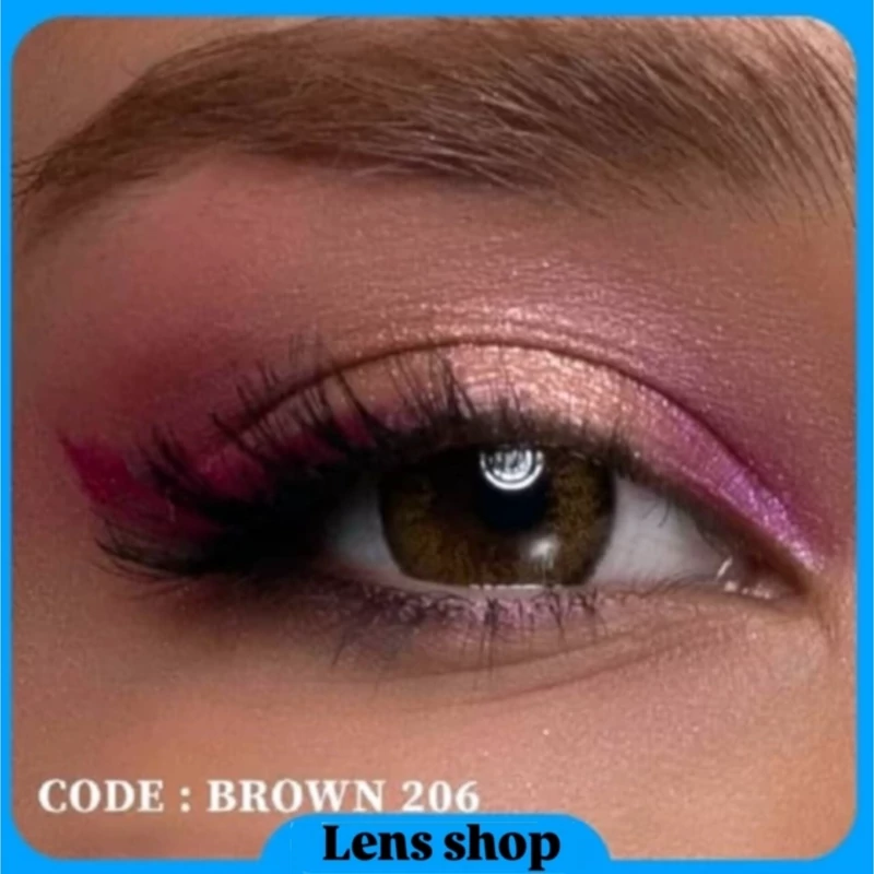 لنز چشم Brown 206 (قهوه ای دوردار) رینبو