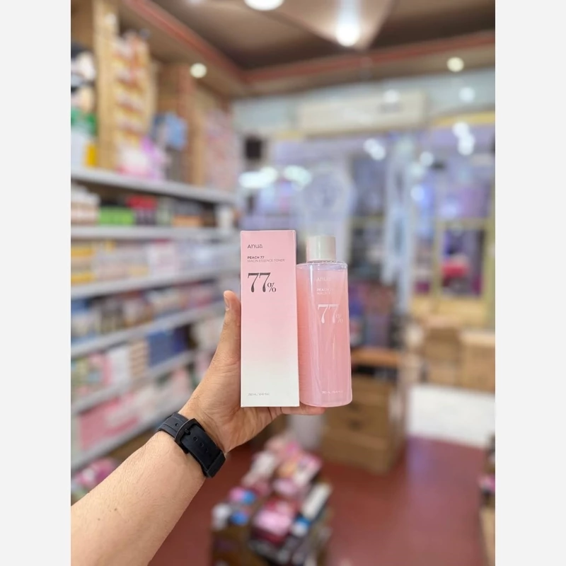 تونر مرطوب کننده و ضد منافذ هلو و نیاسینامید آنوا Anua مدل Peach 77 حجم 250میل