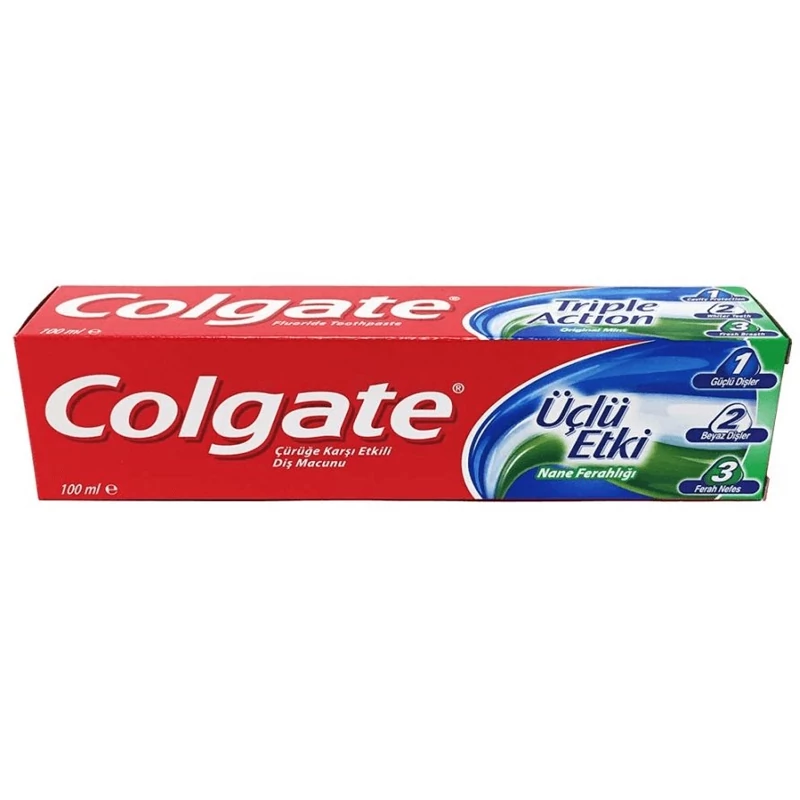 خمیر دندان کلگیت مدل triple action 123 حجم 100ml