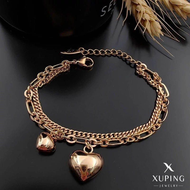 دستبند طرح طلا آبکاری طلا ژوپینگ کد2390