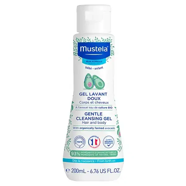 شامپو سر و بدن درموکلزینگ 500میل 2*1 موستلا mustela