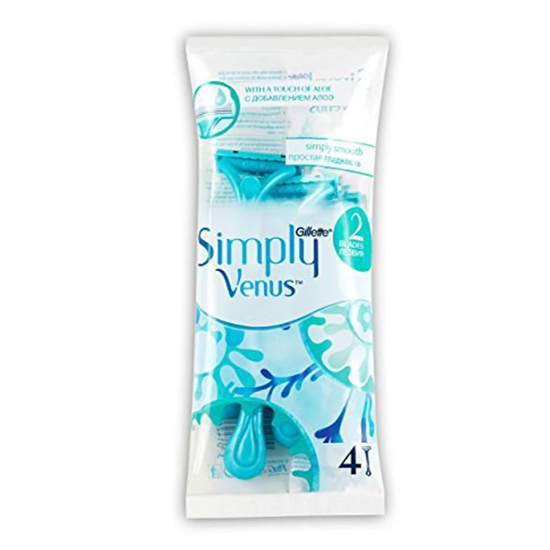 خودتراش زنانه دو لبه ونوس ژیلت Gillette Simply Venus بسته 4 عددی