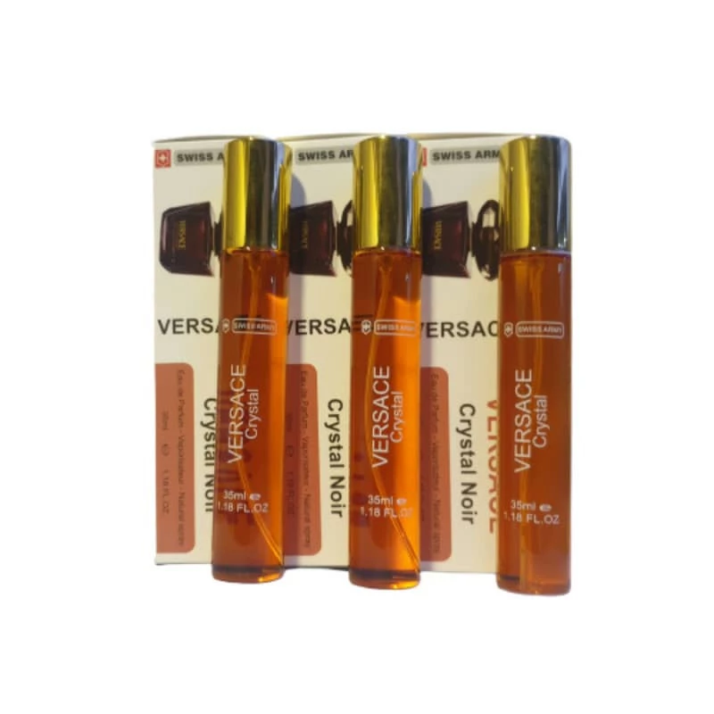 عطر جیبی زنانه سوئیس آرمی مدل ورساچه کریستال نویر 01 حجم 35 میلی لیتر