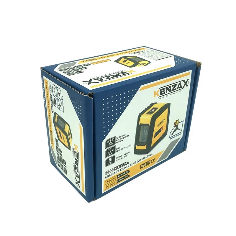 تراز لیزری شارژی دو خط قرمز با کیف برزنتی کنزاکس مدل KLL-3180