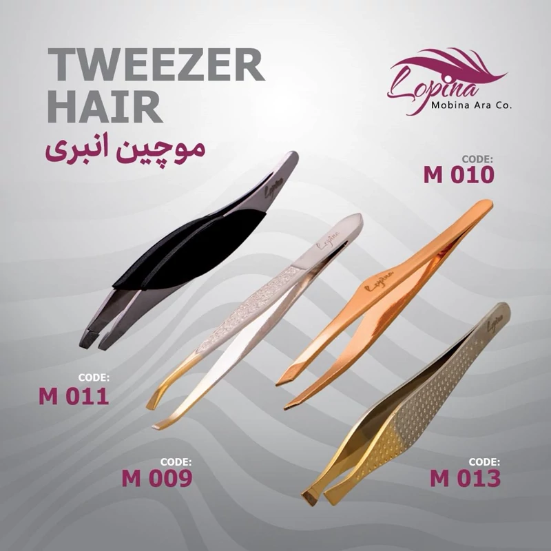 موچین انبری لوپینا مدل سرکج حرفه ایی کد M010