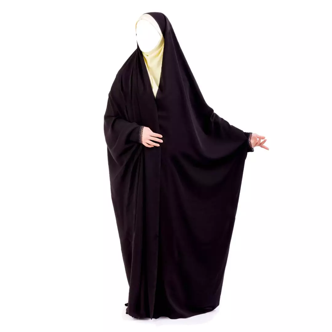 چادر مشکی بزرگسال مدل اماراتی درجه 4 چین کن کن ندا برند خدمتگزاران(701565) - 160
