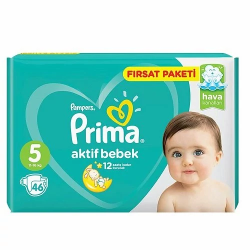 پوشک پریما آوانتاژ ترکیه سایز 5 بسته 46عددی