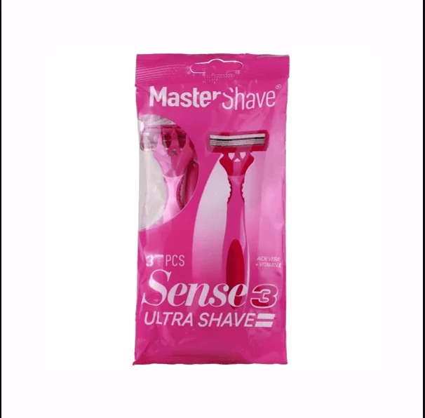 خودتراش مستر شیو مدل سه تیغ master shave مدل sense بسته 3 عددی