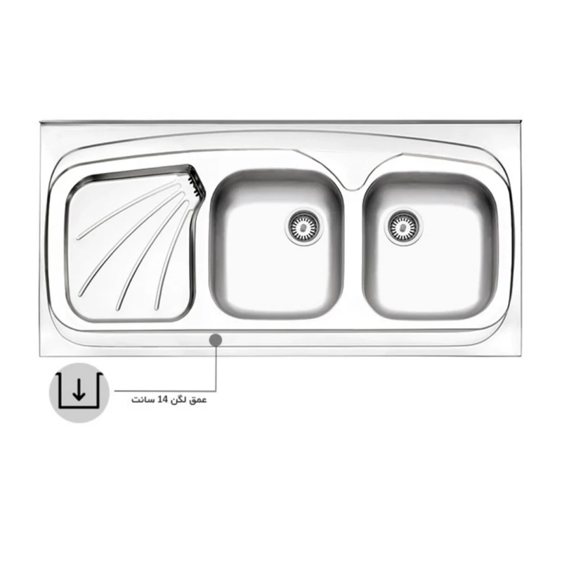 سینک استیل البرز 270 روکار
