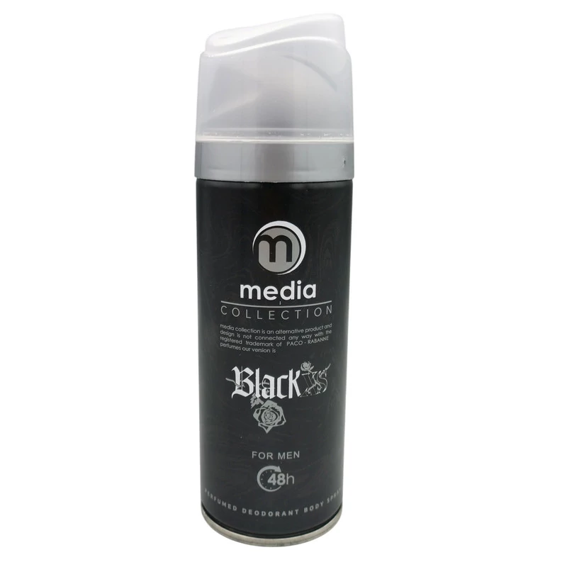 اسپری بدن مردانه مدیا مدل BlackXs حجم 200 میلی لیتر