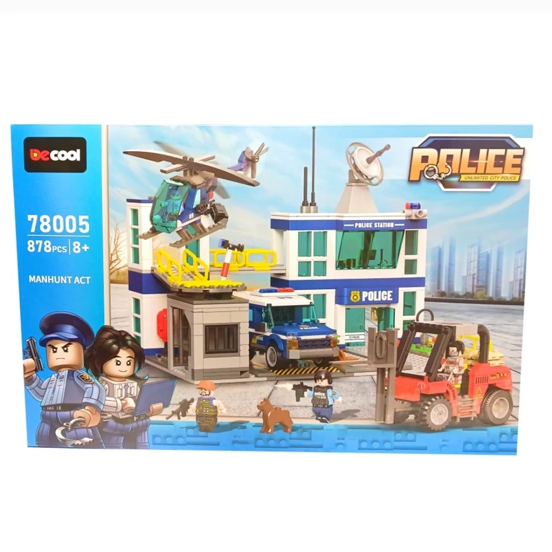 لگو ایستگاه پلیس شهر 878 قطعه مدل 78005 DECOOL Police Station City