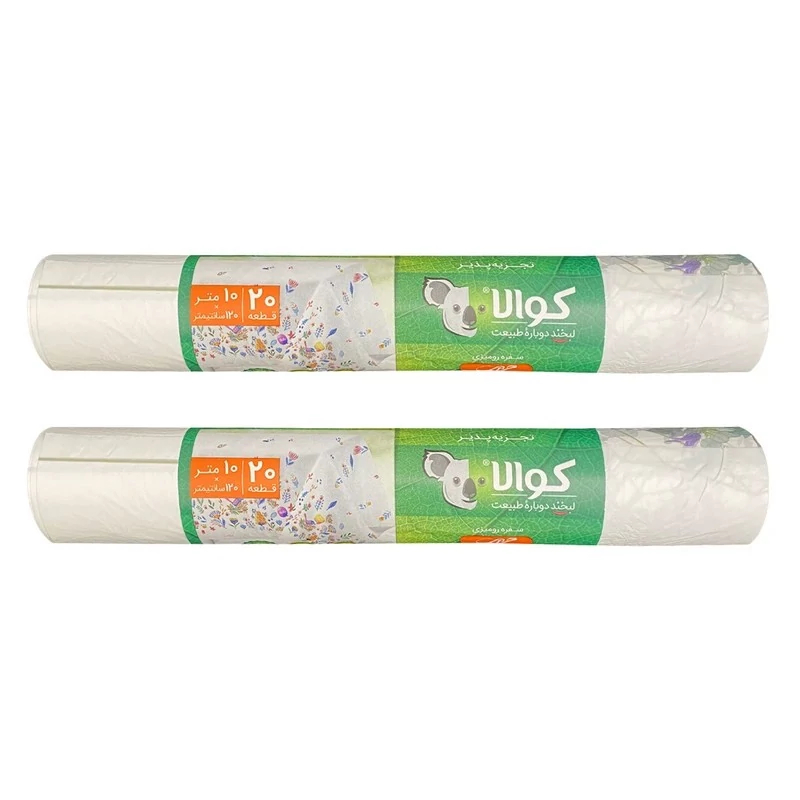 سفره یکبار مصرف رولی کوالا Koala مدل Silk حریر بسته 40 عددی