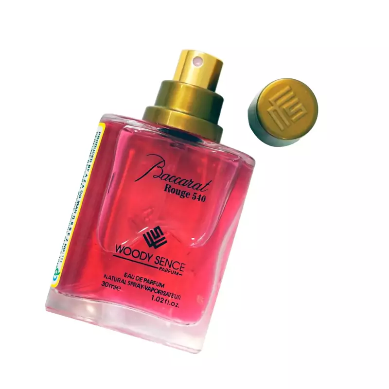 عطر جیبی زنانه وودی سنس مدل Baccarat Rouge 540 حجم 30 میل