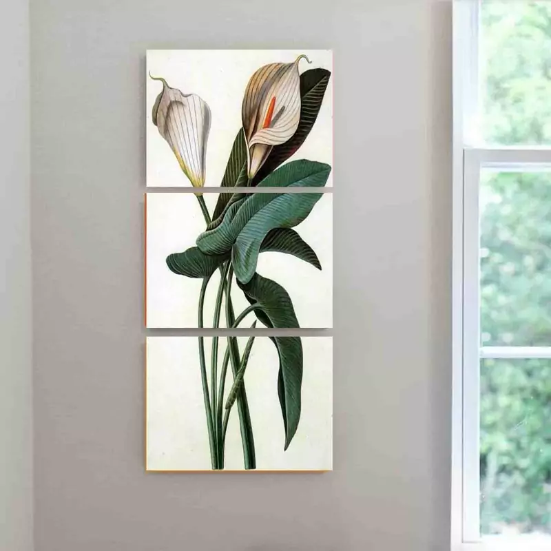 تابلو شاسی  طرح گل مدل 3203 مجموعه سه عددی