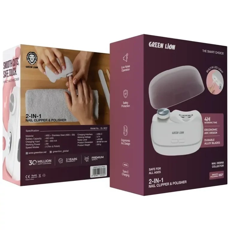 ناخن گیر شارژی گرین لاین Green Lion Nail Clipper 2in1