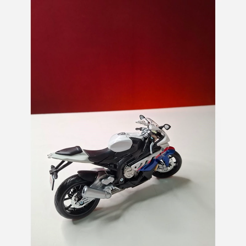 ماکت فلزی موتورسیکلت BMW S 1000 عقبکش موزیکال رنگ قرمز