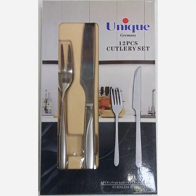 کارد و چنگال میوه خوری استیل مدل ماینز برند یونیک