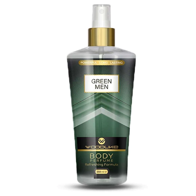 بادی اسپلش مردانه وودلایک مدل GREEN MAN حجم 250 میلی لیتر/خوب کالا