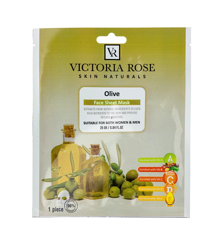 ماسک صورت ویکتوریا رز مدل Olive حجم 25 میلی لیتر بسته 5 عددی