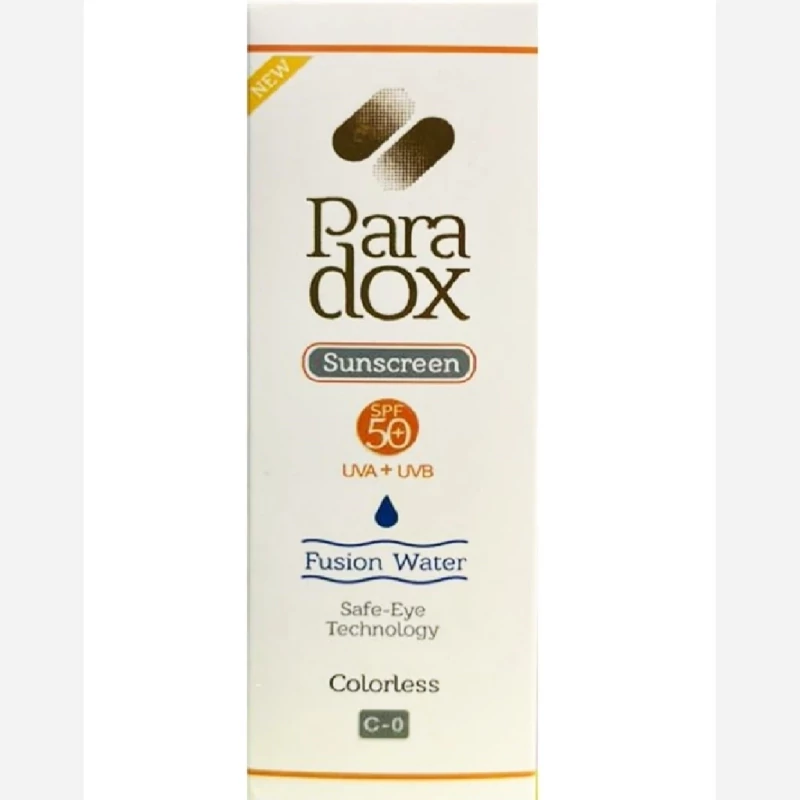 فلوئید ضد آفتاب SPF50 فیوژن واتر بدون رنگ پارادوکس