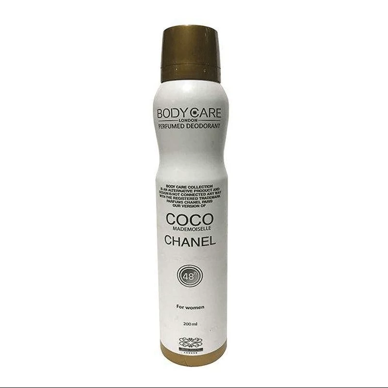 اسپری خوشبو کننده بدن 24 ساعته زنانه بادی کر رایحه COCO CHANEL حجم 200 میل