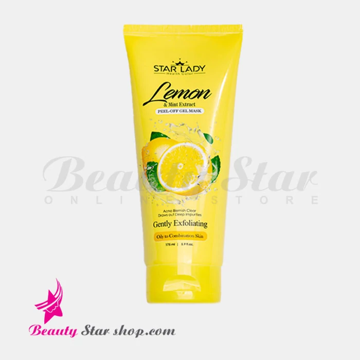 ژل ماسک صورت پیل آف پاکسازی کننده و ضدجوش استارلیدی حاوی عصاره لیمو و نعنا 175 میلی لیتر Start lady