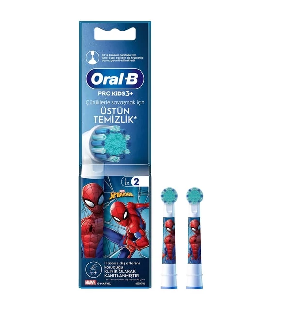 سری یدک مسواک برقی اورال-بی مدل Spider-Man Pro بسته4عددی