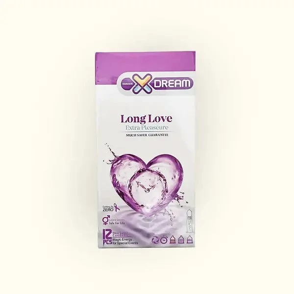 کاندوم تاخیری لذت طولانی ایکس دریم XDream Long Love بسته 12 عددی
