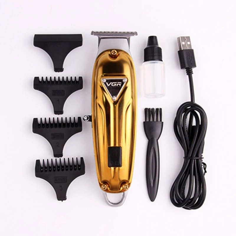 ماشین اصلاح مو صورت و سر وی جی آر مدل V-062 با باتری 1400mAh، شارژ سریع، 2 ساعت استفاده بیسیم، شانه متحرک در 4 اندازه...