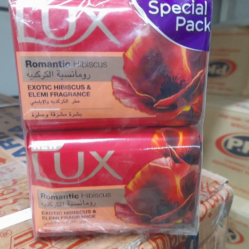 صابون لوکس LUX رایحه عطر رمانتیک بسته 6 عددی حجم 1020 گرم 6*170