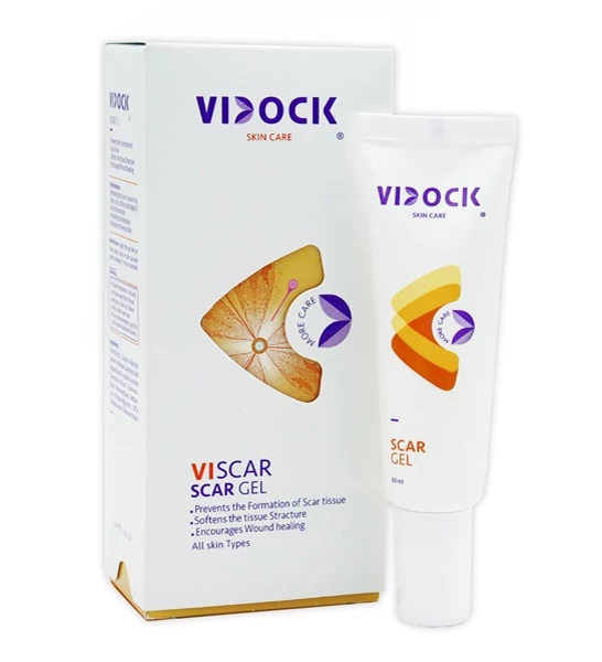 ژل ترمیم کننده پوست حجم 30 میلی لیتر ویدک Vidock Viscar Scar Gel 30 ml