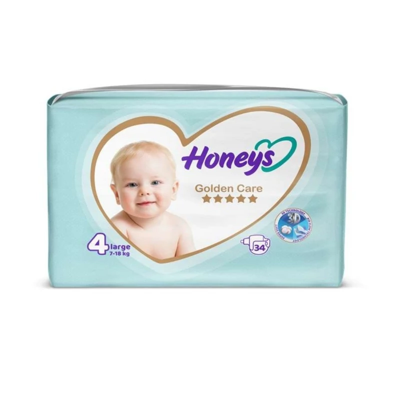پوشک سه بعدی هانیز بسیار نرم سایز 6 بسته بندی 24تایی پک12تایی به قیمت عمده